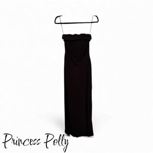 NWOT Strapless Princess Polly Black Maxi Dress